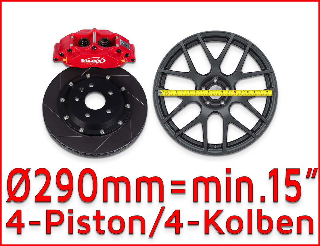 Kit impianto frenante maggiorato 290mm - Ford Fiesta ST MK7 182cv - V-Maxx