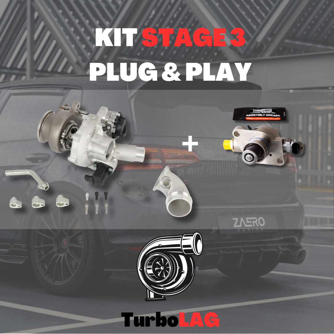 Turbolag performance pack: Golf 7 GTI da 220/230 a 420-480cv e oltre 550nm - Kit Stage 3 "PowerMax"(Garrett + Bar-tek) Golf 7/7.5 GTI base, compatibilità garantita