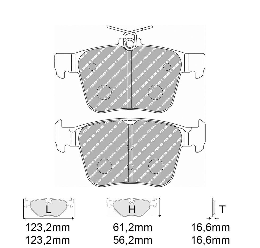 Set Pastiglie posteriori Ferodo DS2500 - FCP4697H - Audi RS3 8V 400CV DAZA