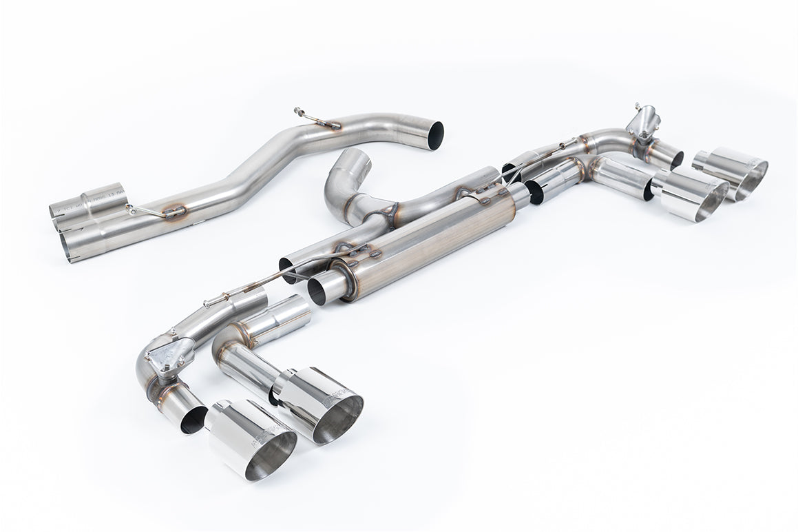 Scarico GPF-back Milltek Race Non-resonated con finalini GT-115 lucidi per Audi S3 8Y Sportback 2.0 TFSI 310/333cv (con