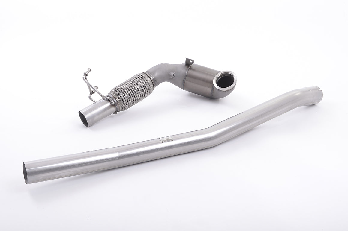 Downpipe maggiorato con catalizzatore sportivo HJS Milltek per Audi S3 8V e VW Golf 7 / 7.5 R (senza GPF)