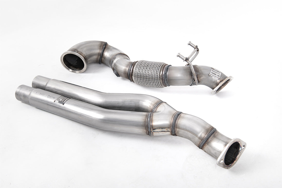 Downpipe maggiorato senza catalizzatore (de-cat) Milltek per Audi RS3 8V 400cv e TT RS 8S (senza GPF)