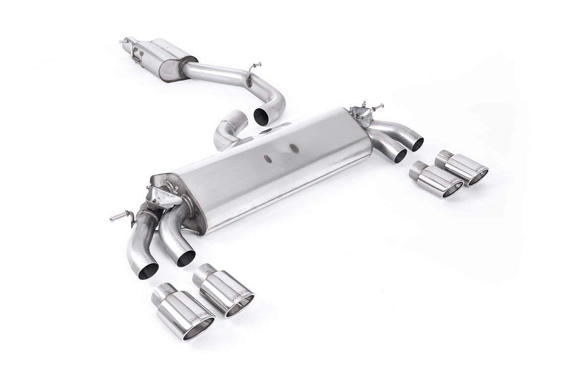 Scarico GPF-back Milltek Resonated omologato con finalini ovali lucidi per Audi S3 8V.2 3 porte 2.0 TFSI quattro (con GP