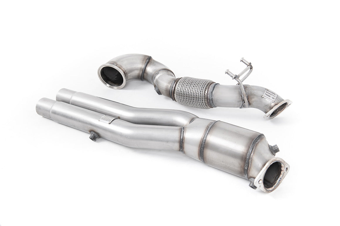 Downpipe maggiorato con catalizzatore sportivo e bypass GPF Milltek per Audi RS3 8V / 8Y, RSQ3 e TT RS 8S (con GPF)