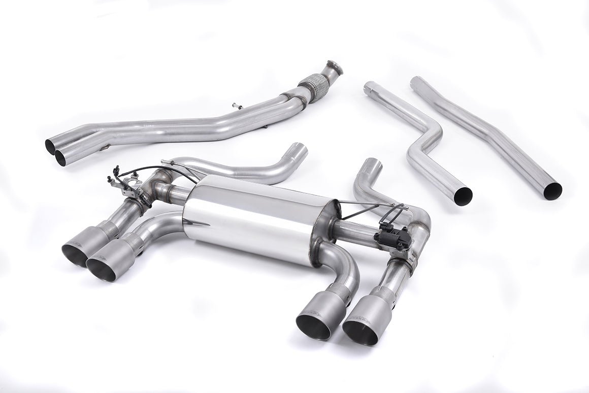 Scarico cat-back Milltek omologato con finalini GT-90 in titanio per BMW M2 F87 (2016-2018) - SSXBM1035
