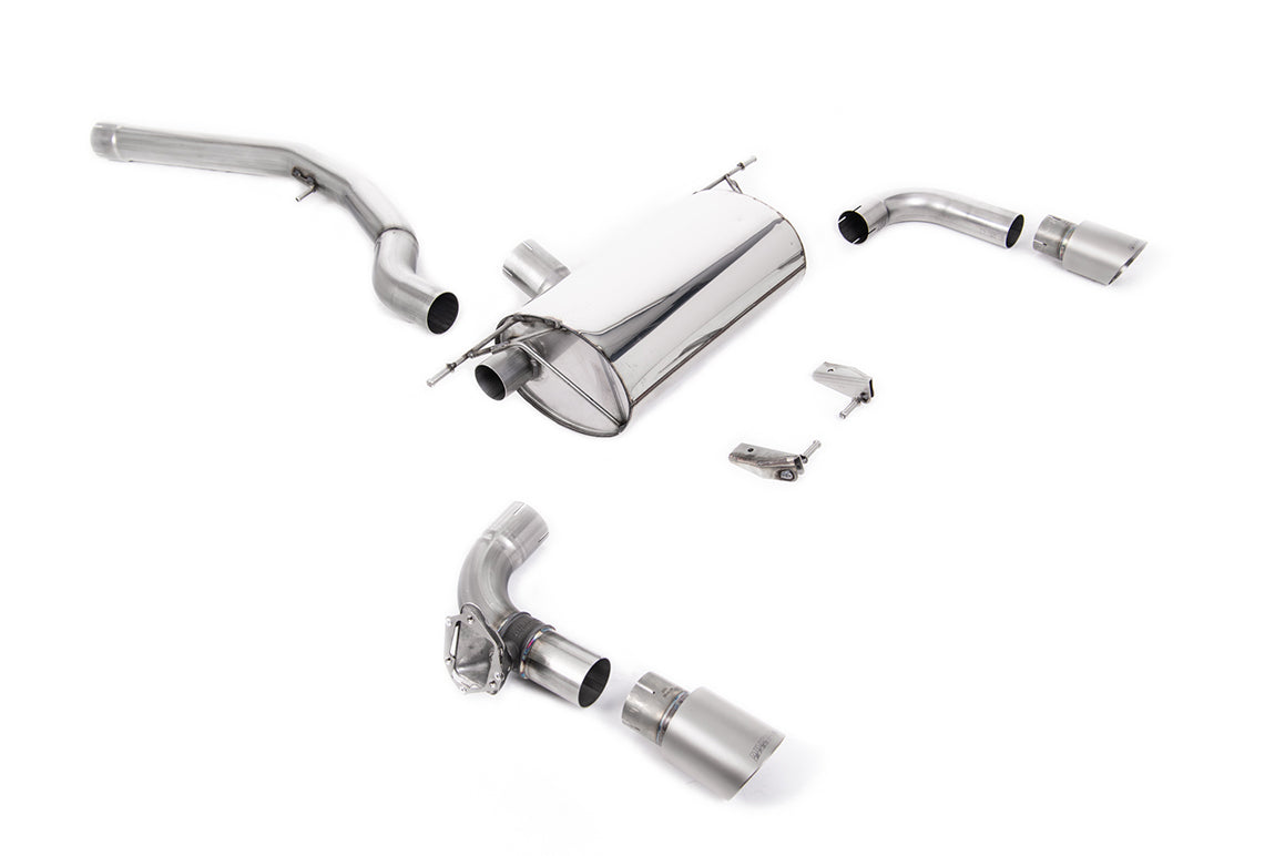 Scarico GPF-back Milltek Non-resonated con finalini GT-90 in titanio per BMW M240i F22 LCI coupé non xDrive (con GPF, 20