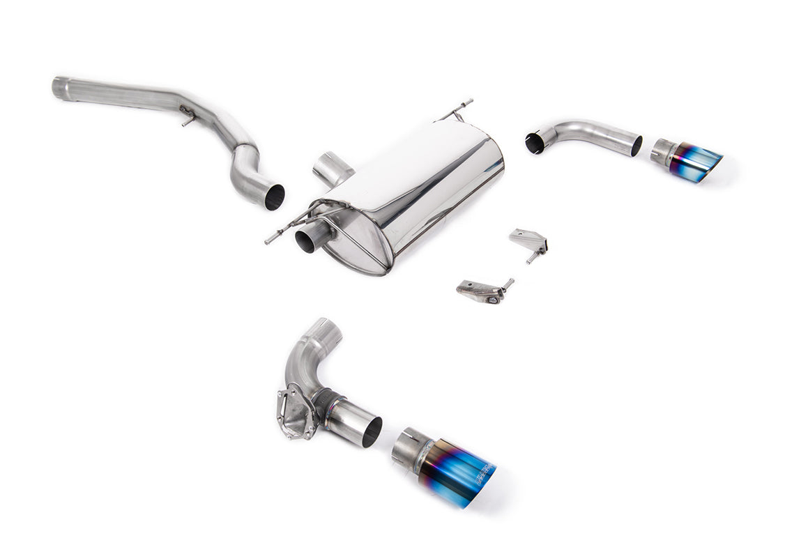 Scarico GPF-back Milltek Non-resonated con finalini GT-90 in titanio bruciato per BMW M240i F22 LCI coupé non xDrive (co