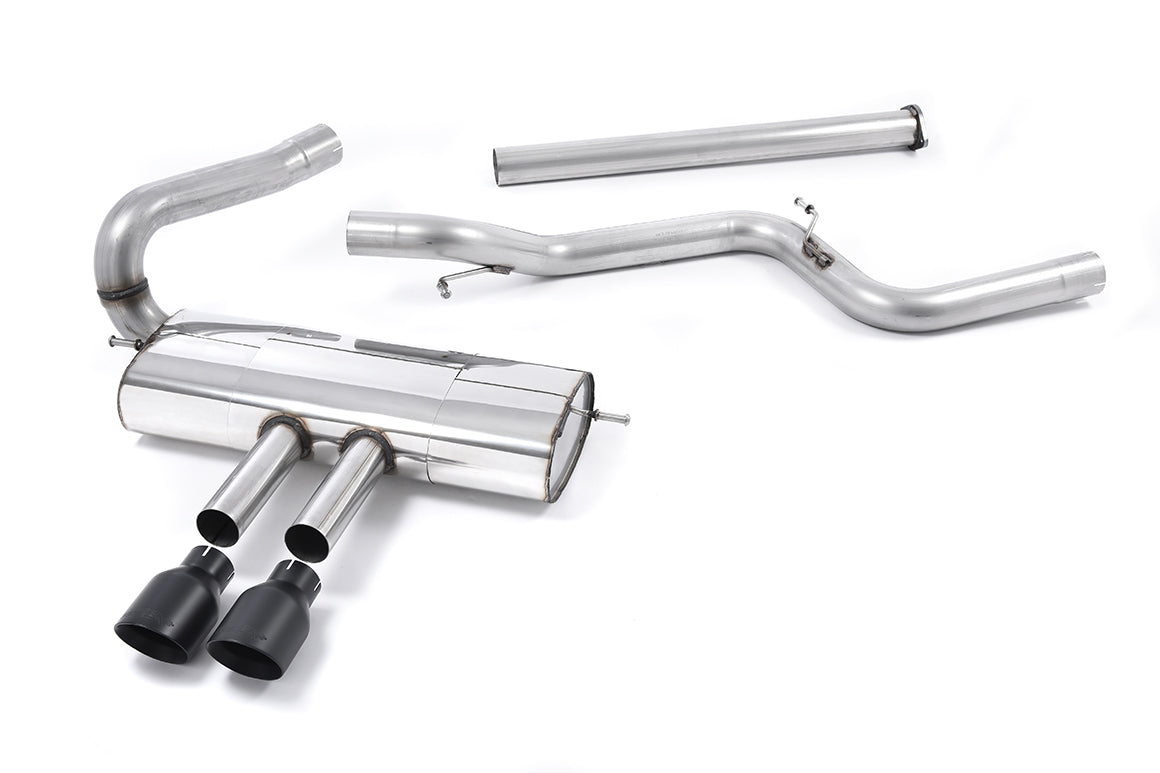 Scarico cat-back Milltek Non-resonated con finalini GT-100 neri Cerakote per Ford Focus ST Mk3 2.0 EcoBoost station wago