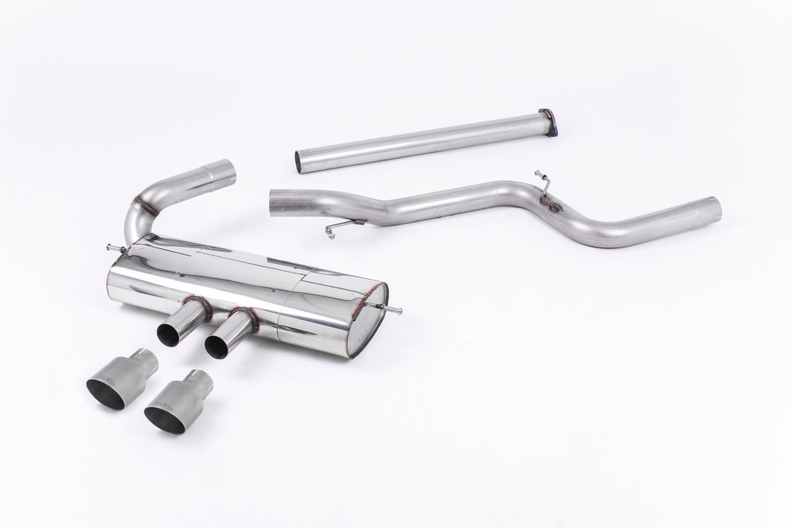 Scarico cat-back Milltek Non-resonated con finalini GT-100 in titanio per Ford Focus ST Mk3 2.0 EcoBoost 5 porte (2012-2