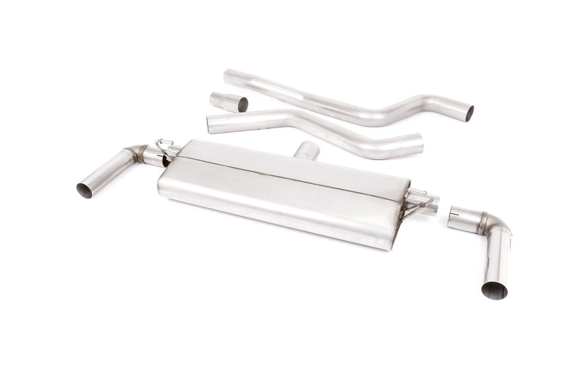 Scarico GPF-back Milltek omologato con finalini GT-115 in titanio bruciato per Ford Focus ST Mk4 2.3 EcoBoost (con GPF,