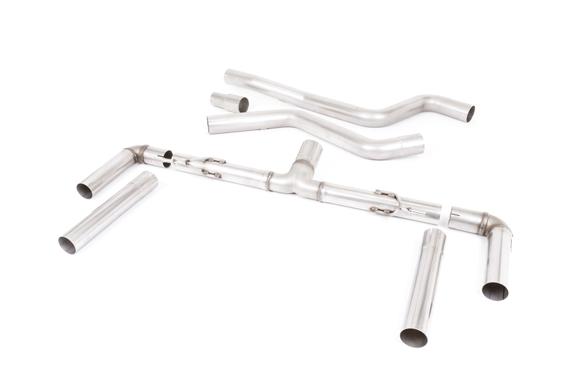 Scarico GPF-back Milltek Race con finalini GT-115 neri Cerakote per Ford Focus ST Mk4 2.3 EcoBoost Station Wagon (con GP