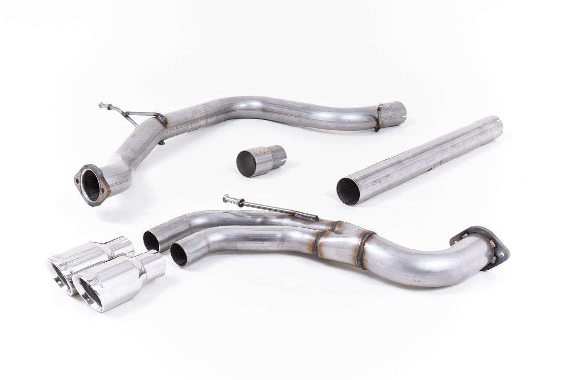 Scarico cat-back Milltek Non-resonated con finalini GT-80 lucidi per Seat Leon FR 5F 2.0 TDI 184cv 3 e 5 porte (2013-202