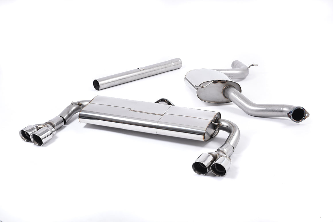 Scarico cat-back Milltek Resonated omologato con finalini GT-80 lucidi per Seat Leon Cupra 5F 280/290cv 3 e 5 porte (sen