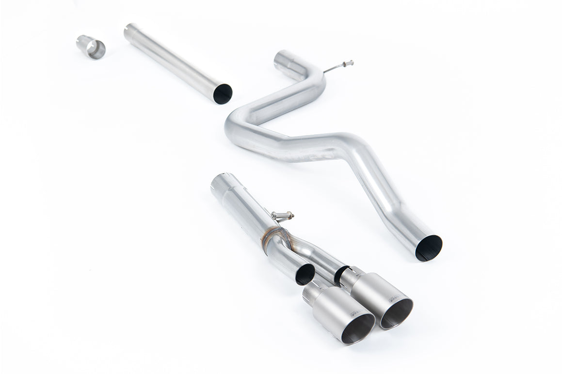 Scarico cat-back Milltek Non-resonated con finalini GT-80 in titanio per Seat Leon FR 5F 2.0 TDI 150cv 3 e 5 porte (2013