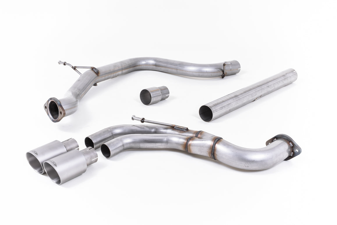 Scarico cat-back Milltek Non-resonated con finalini GT-80 in titanio per Seat Leon FR 5F 2.0 TDI 184cv 3 e 5 porte (2013