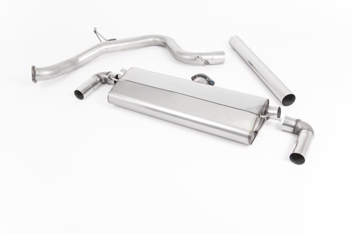 Scarico cat-back Milltek Non-resonated con finalini ovali neri Cerakote per Seat Leon Cupra 5F 290cv 3 e 5 porte (con GP