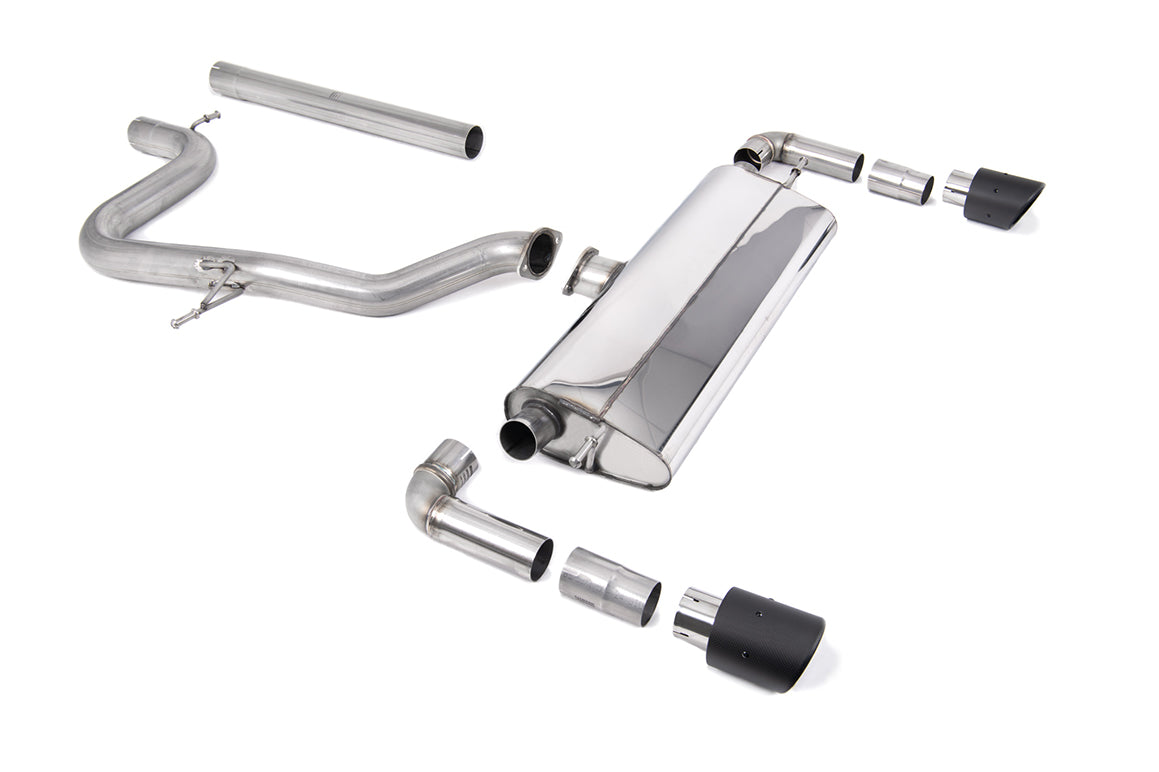 Scarico cat-back Milltek Non-resonated con finalini Jet-100 in carbonio per Seat Leon Cupra R 5F 310cv (2018-2020) - SSX