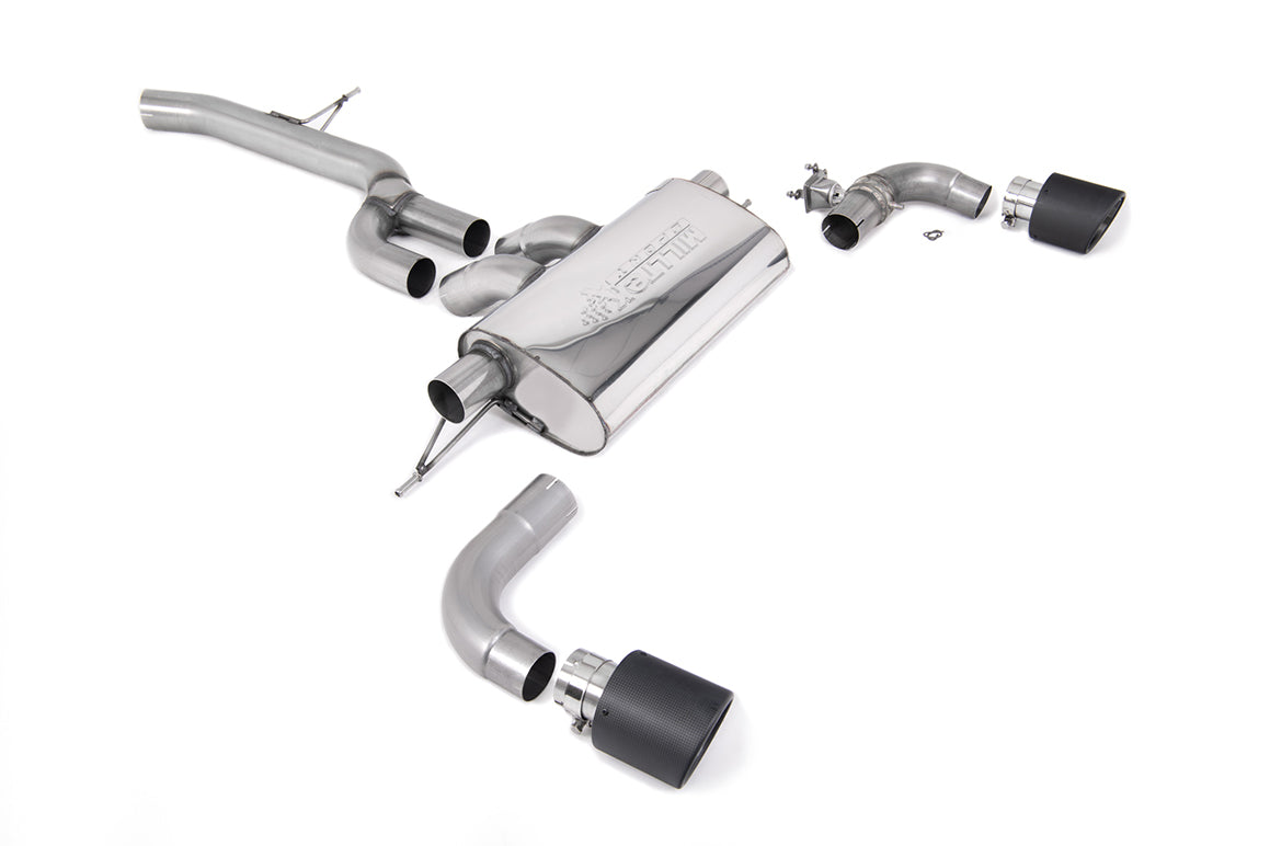 Scarico GPF-back Milltek omologato con finalini Jet-115 in carbonio per Toyota GR Supra A90 2.0 Turbo (dal 2021) - SSXTY