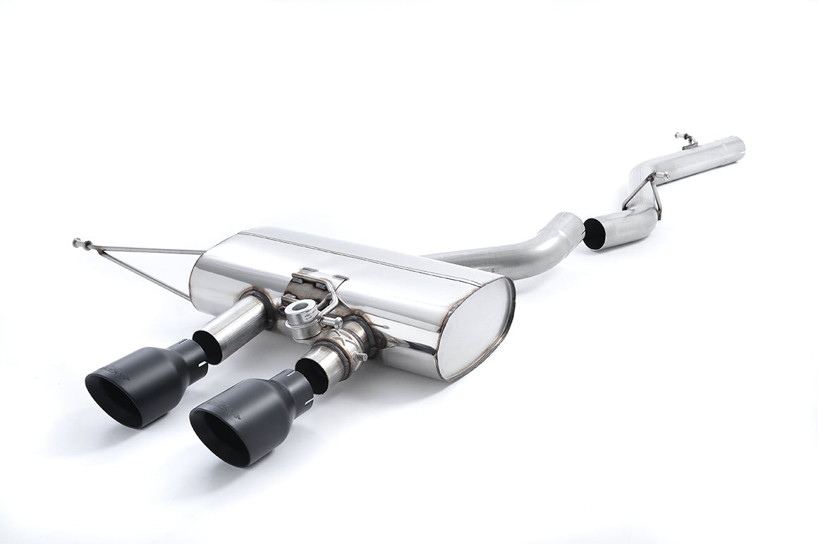 Scarico cat-back Milltek Non-resonated con finalini GT-100 neri Cerakote per VW Golf 6 R 2.0 TFSI 270cv (2009-2013) - SS