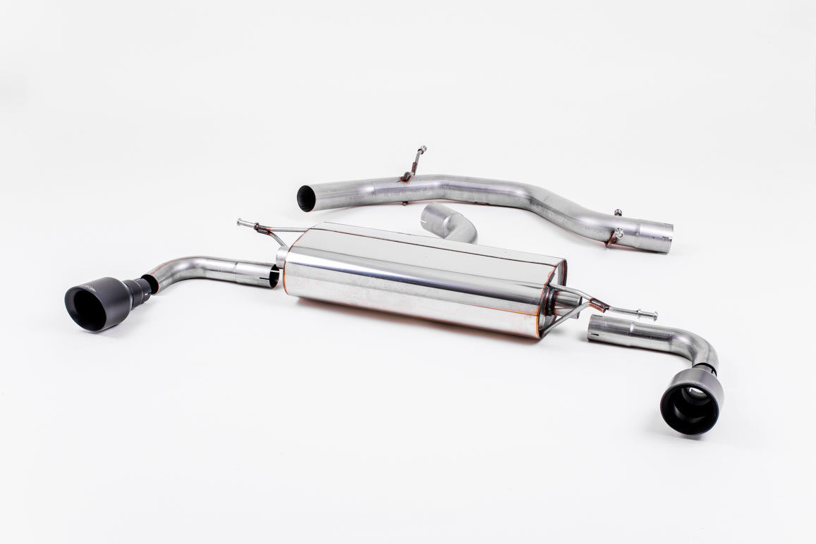 Scarico cat-back Milltek Non-resonated con finalini GT-100 neri Cerakote per VW Golf 6 GTI 2.0 TSI 210cv (2009-2013) - S
