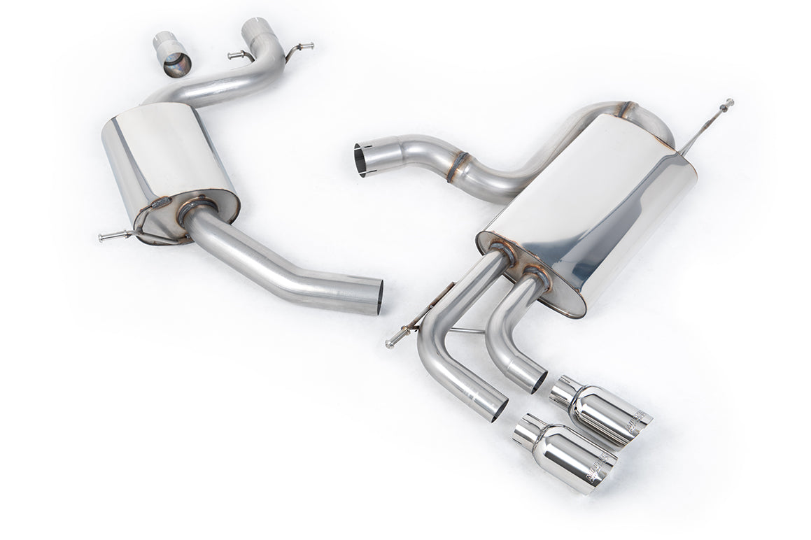 Scarico cat-back Milltek Resonated con finalini GT-80 lucidi per Volkswagen Golf 6 GT 1.4 TSI 160cv (2009-2013) - SSXVW1