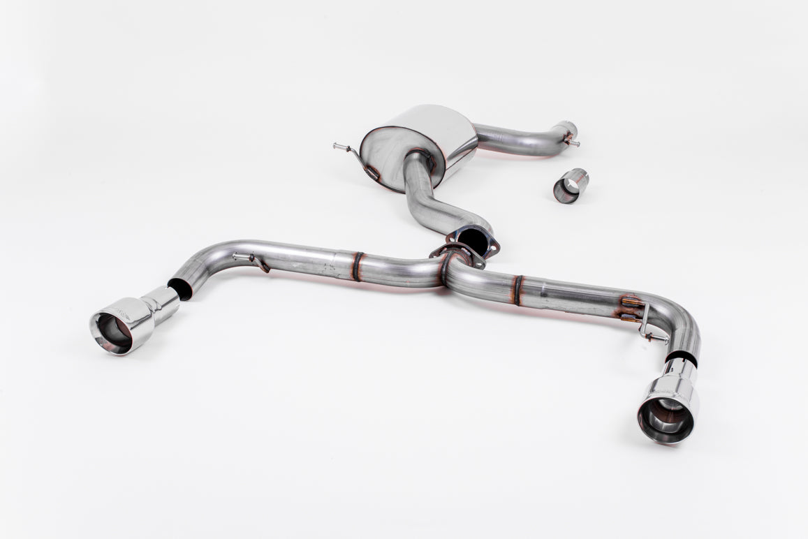 Scarico cat-back Milltek Non-resonated con finalini GT-100 lucidi per Volkswagen Golf 6 GTI 2.0 TSI 210cv (2009-2013) -