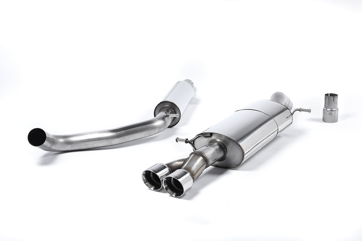 Scarico cat-back Milltek Resonated con finalini doppi GT-80 lucidi per Volkswagen Polo GTI 6C 1.8 TSI 192cv 3 e 5 porte