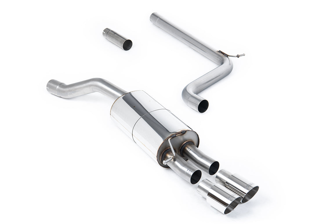 Scarico GPF-back Milltek con finalini GT-90 lucidi per Volkswagen Polo AW 1.5 TSI 5 porte (con GPF, dal 2019) - SSXVW733