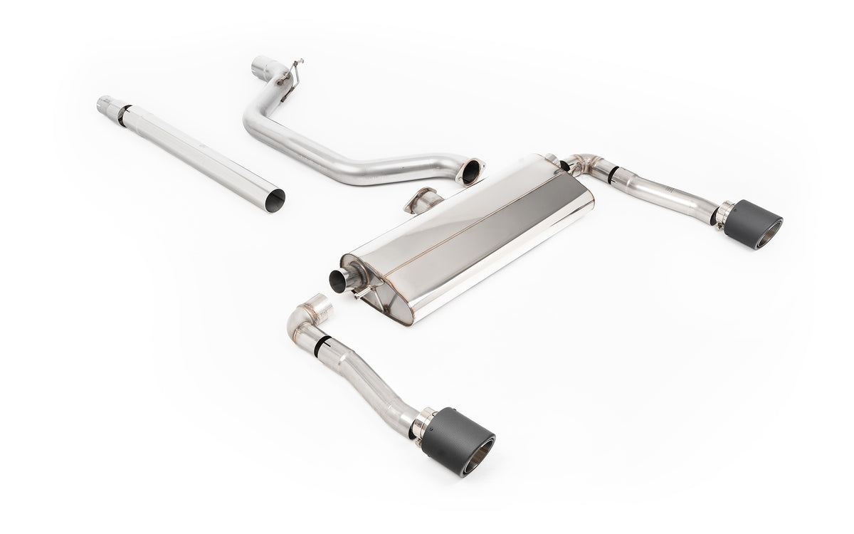 Scarico GPF-back Milltek omologato con finalini Jet-115 in carbonio per Cupra Formentor 2.0 TSI 245cv (con GPF, dal 2022