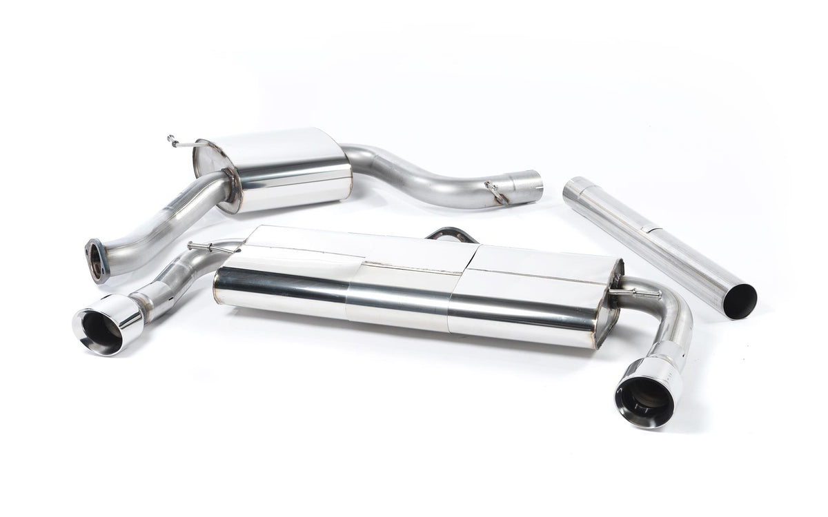 Scarico cat-back Milltek Resonated omologato con finalini GT-100 lucidi per VW Golf 7 GTI 2.0 TSI (incl. Performance e C