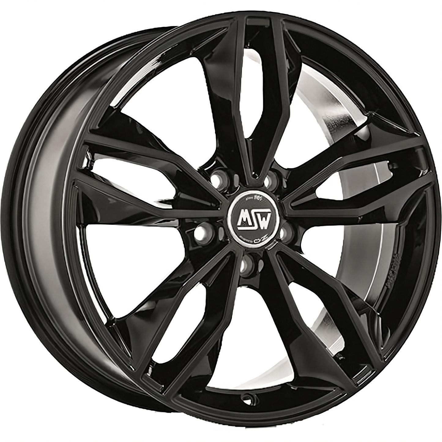 Set completo 4 cerchi MSW 71 full black da 17" per Audi A3 8P 2011 2.0 TDI 103KW