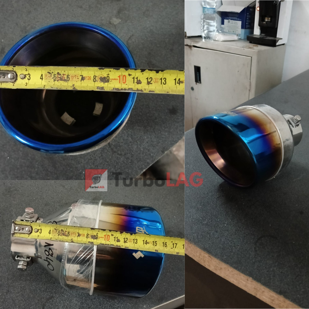 Codino di scarico artigianale - bruciatura effetto titanio