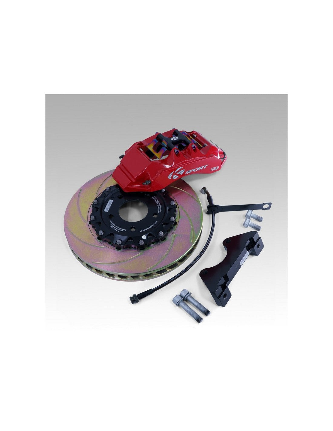 Kit impianto frenante maggiorato 8 pompanti K-sport per Opel Corsa D OPC 5x110 330mm flottante con pinze rosse - Ksport OP10