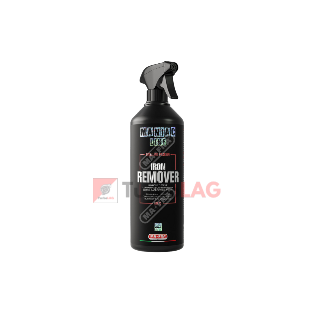 MANIAC LINE Iron remover 1000ml - Rimuove tutte le contaminazioni ferrose da cerchi, carrozzeria e vetri - Mafra MF75