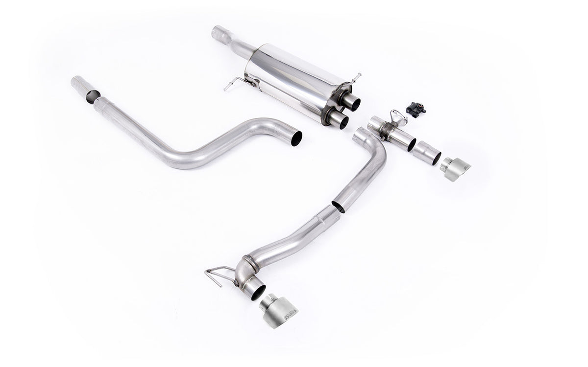 Scarico GPF-back Milltek SSXFD365 doppia uscita per estrattore Maxton Design su Ford Fiesta ST Mk8