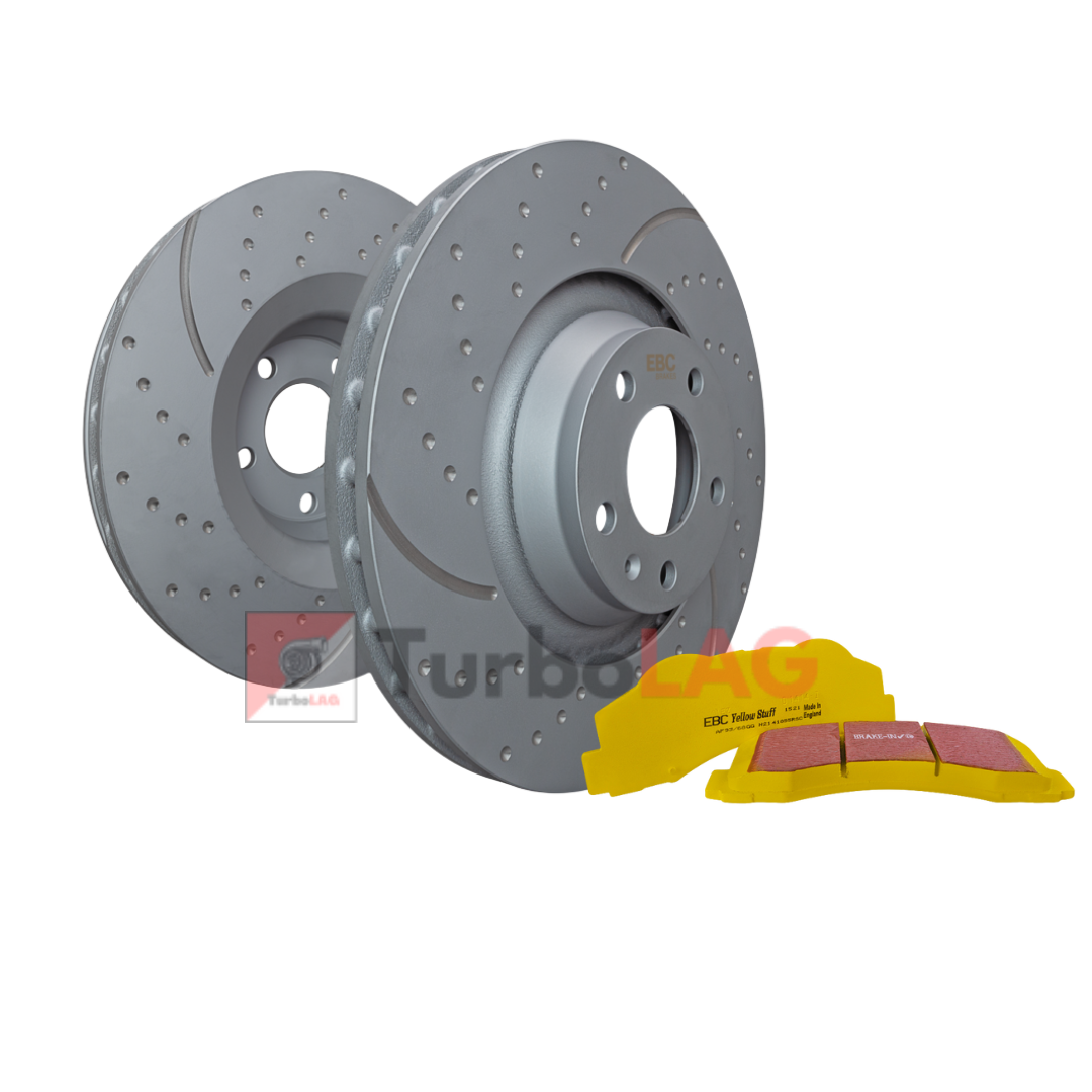 Kit dischi e pastiglie EBC GD + Yellowstuff - Alfa Romeo Giulia 2.2 180cv 305x28mm