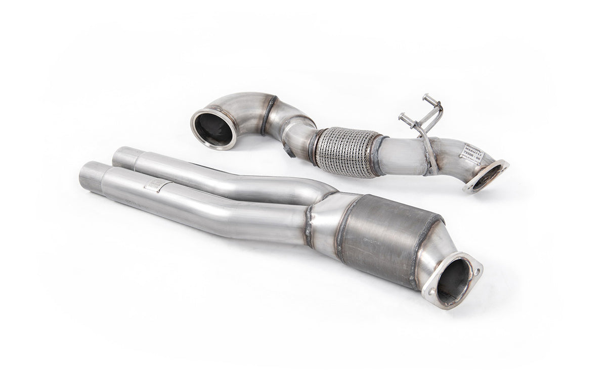 Downpipe maggiorato con catalizzatore sportivo Milltek per Audi RS3 8V 400cv e TT RS 8S (senza GPF)