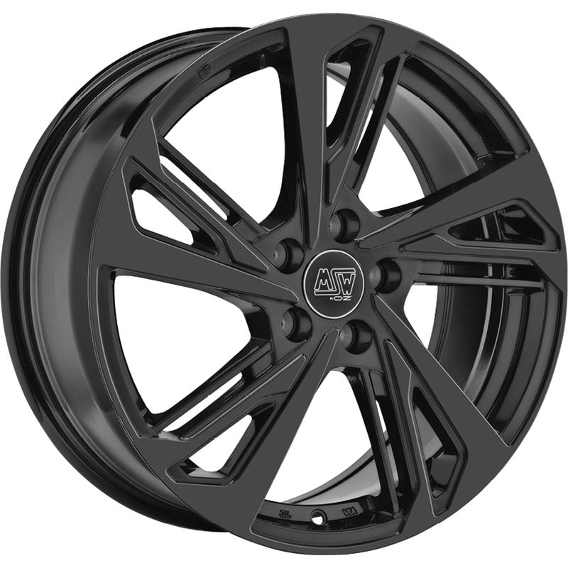 Set completo 4 cerchi MSW 60 full black da 17" per Audi A3 8P 2011 2.0 TDI 103KW