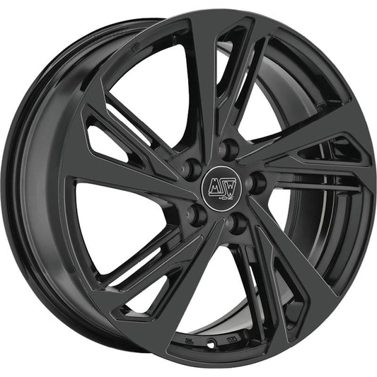 Set completo 4 cerchi MSW 60 full black da 17" per Audi A3 8P 2011 2.0 TDI 103KW