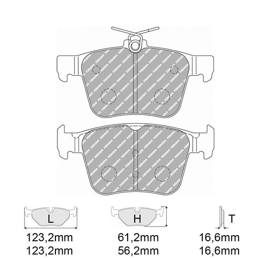 Set Pastiglie posteriori Ferodo DS2500 - FCP4697H - Audi RS3 8V 400CV DAZA