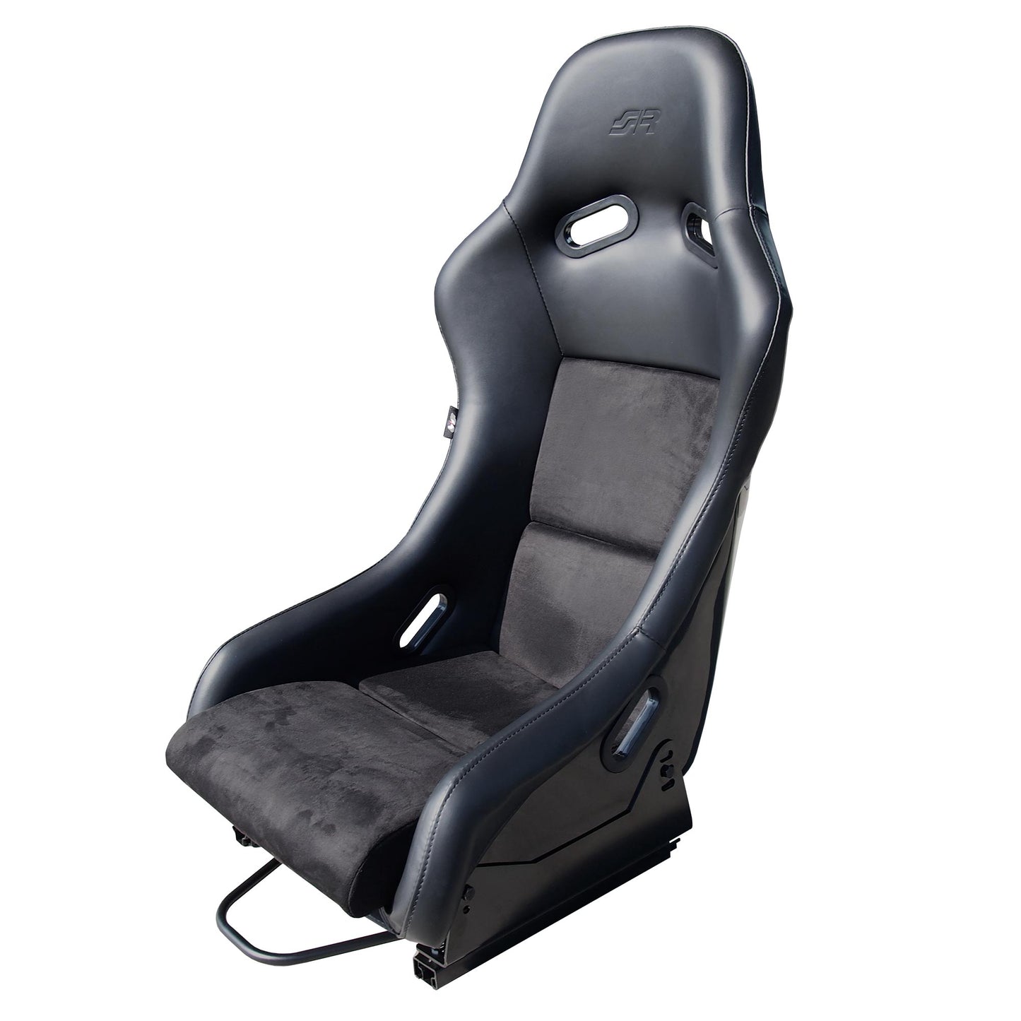 Sedile Ayrton – Monoscocca in Pelle Soft Touch e Velluto | Guscio in Vetroresina con Slitte Universali - Simoni Racing