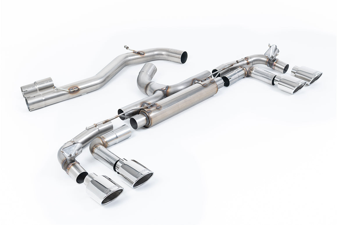 Scarico GPF-back Milltek Race Non-resonated con finalini ovali lucidi per Audi S3 8Y Sportback 2.0 TFSI 310/333cv (con G