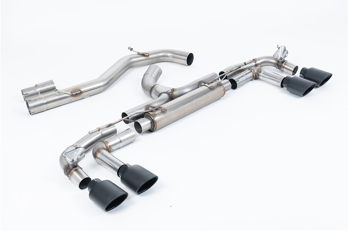 Scarico GPF-back Milltek Race Non-resonated con finalini ovali neri Cerakote per Audi S3 8Y Sportback 2.0 TFSI 310/333cv