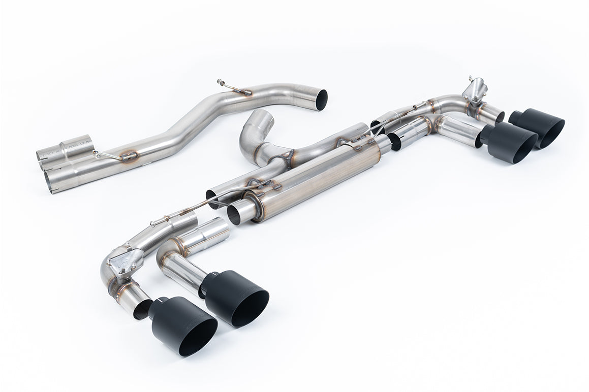 Scarico GPF-back Milltek Race Non-resonated con finalini GT-115 neri Cerakote per Audi S3 8Y Sportback 2.0 TFSI 310/333c