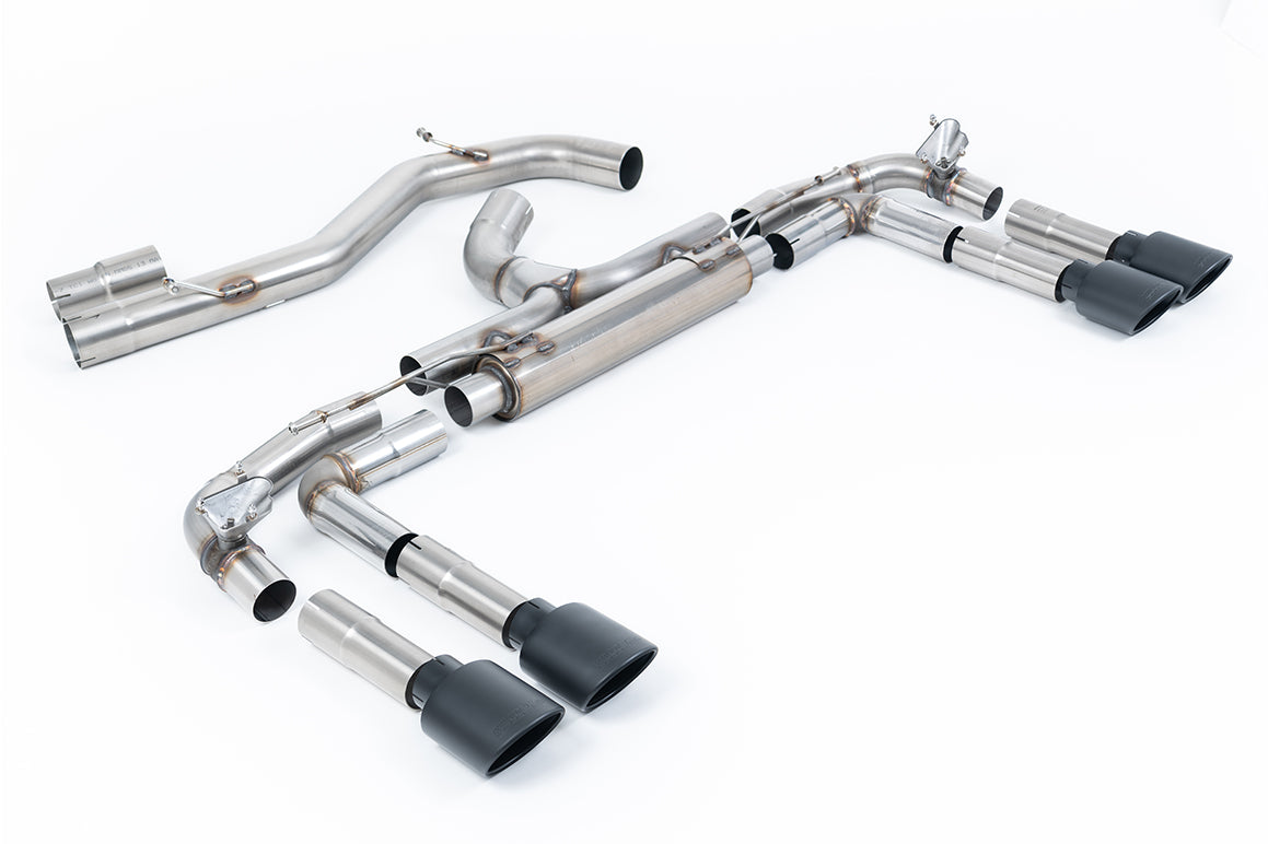 Scarico GPF-back Milltek Race Non-resonated con finalini ovali neri Cerakote per Audi S3 8Y Sedan 2.0 TFSI 310/333cv (co