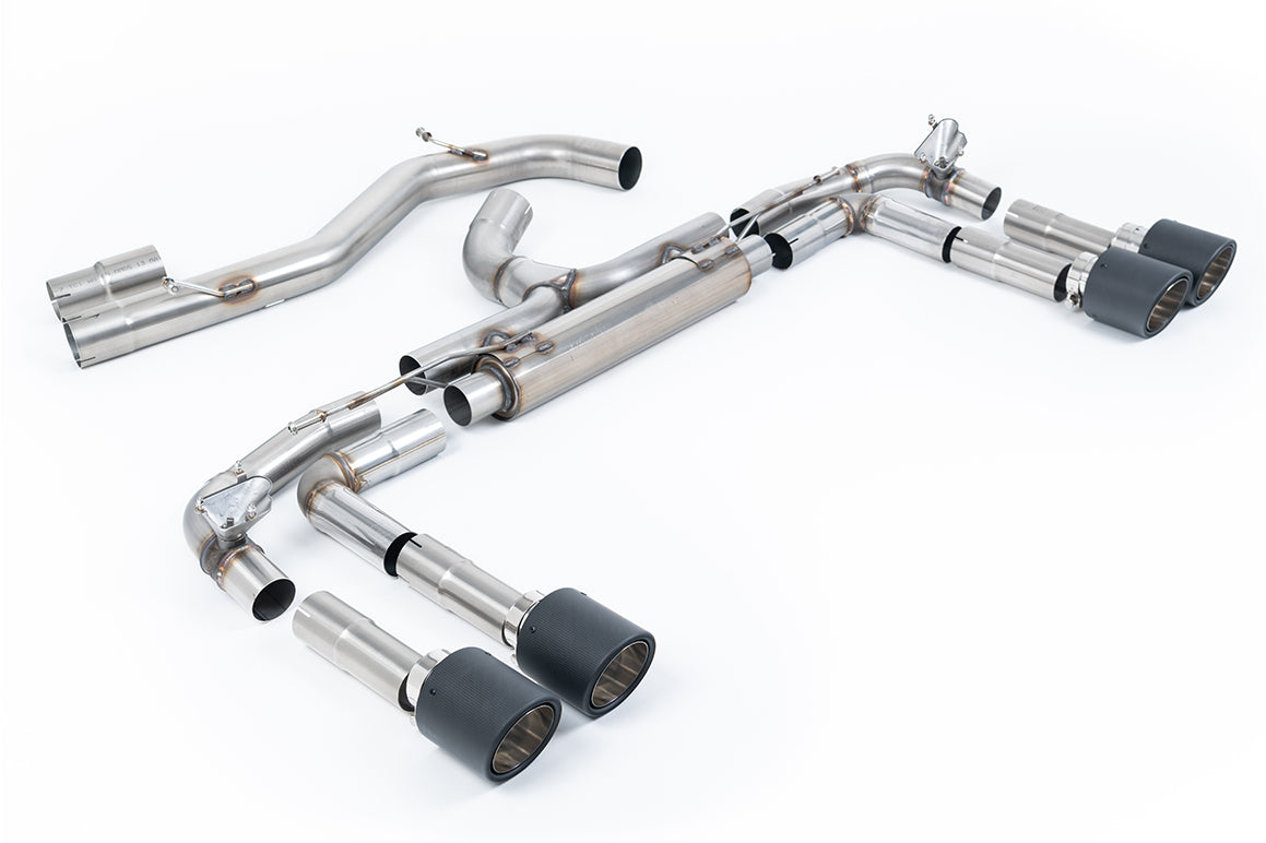 Scarico GPF-back Milltek Race Non-resonated con finalini Jet-115 in carbonio per Audi S3 8Y Sedan 2.0 TFSI 310/333cv (co