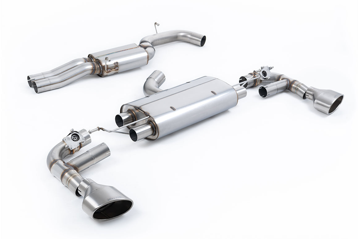Scarico GPF-back Milltek Resonated omologato con finalini ovali in titanio per Audi TT RS 8S 2.5 TFSI quattro 400cv (con