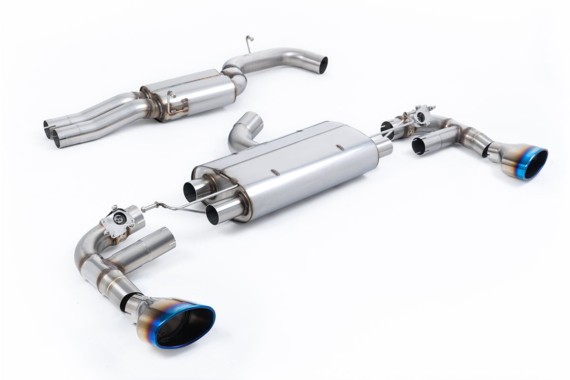 Scarico GPF-back Milltek Resonated omologato con finalini ovali in titanio bruciato per Audi TT RS 8S 2.5 TFSI quattro 4