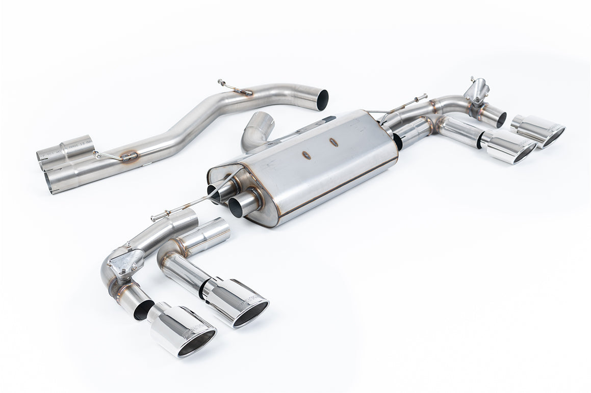 Scarico GPF-back Milltek Non-resonated con finalini ovali lucidi per Audi S3 8Y Sportback 2.0 TFSI 310/333cv (con GPF, d