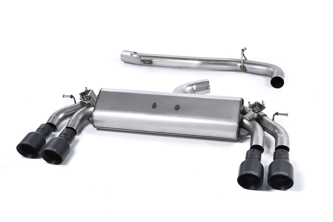 Scarico cat-back Milltek Non-resonated con finalini GT-100 neri Cerakote per Audi S3 8V / 8V.2 3 porte 2.0 TFSI quattro 